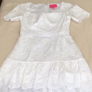 Lilly Pulitzer White Cotton Eyelet Dress